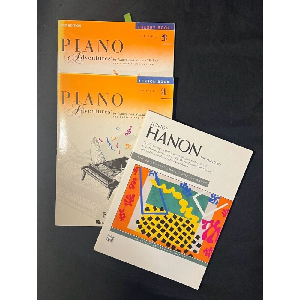Piano Adventures Lot Of 2 Level 2B Theory & Lesson Book + one Junior Hanon